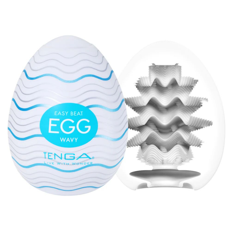 Мастурбатор "Tenga Egg Wavy" с 3-D рельефом 